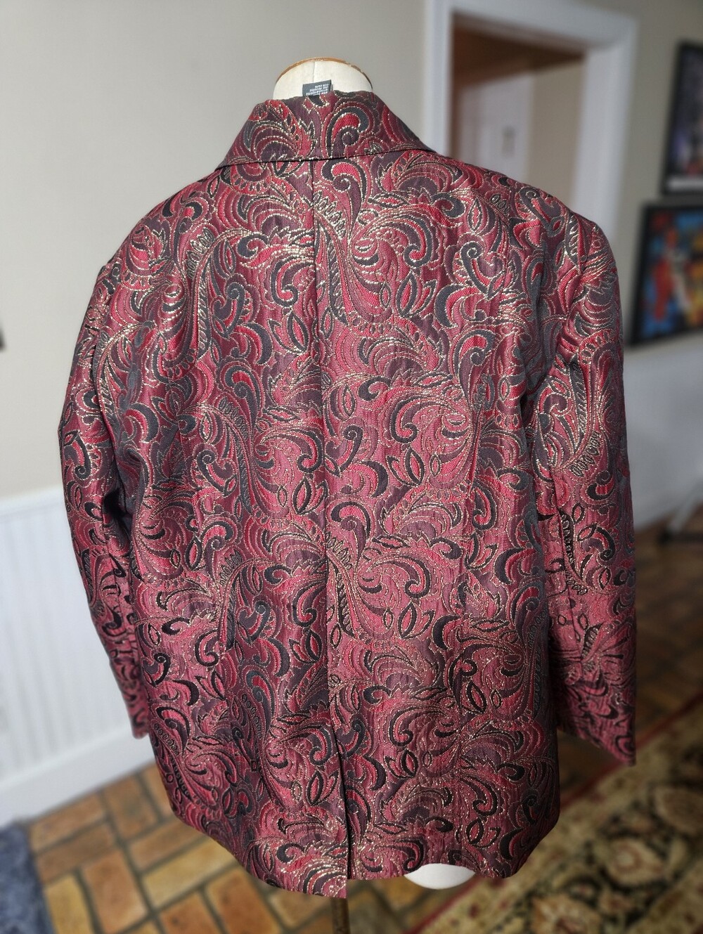 Dressbarn Metallic Tapestry Jacket 24W - Picture 3 of 4